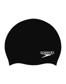 Speedo - Kids Plain Moulded Silicone Swim Cap - Black