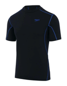 Speedo - Mens Rash Top - Black/Blue - Product Only Front Logo