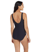 Zoggs -  Womens Vintage Geo Crossover V Back Swimsuit - Back