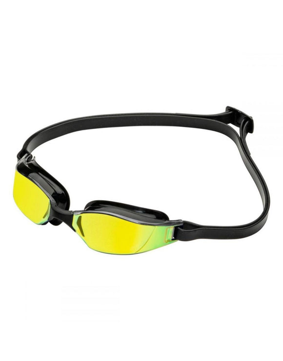 Aqua Sphere - Xceed Titanium Mirrored Swimming Goggle - Front Yellow / Black - Infrared