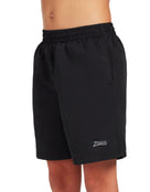Zoggs - Boys Penrith 15 Inch Swim Shorts - Black - Product Zoom-In Front/Side Logo
